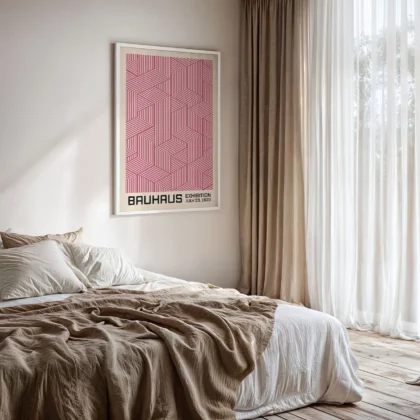 Bauhaus paveikslas – Rožinių linijų žaismas
