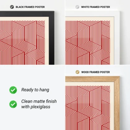 Bauhaus Wandbild – Linienspiel Rot
