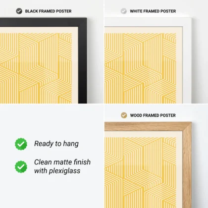 Bauhaus Wandbild – Linienspiel Gelb