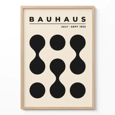 Black White Geometric Art – Bauhaus Poster