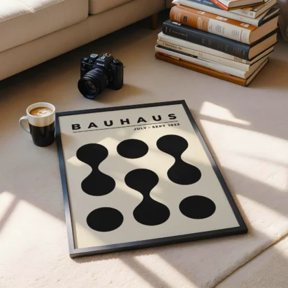 Bauhaus Exhibition 1923 Print – Black Circle Drops