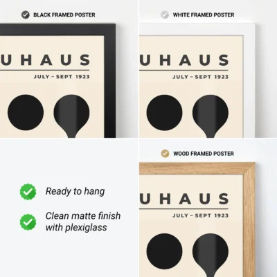 Black White Geometric Art – Bauhaus Poster