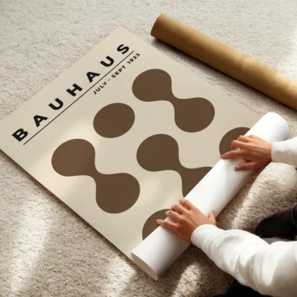 Bauhaus Wandbild – Braune Tropfen (1923)