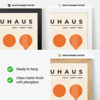 Bauhaus 1923 Poster Circle Drops Orange – Modern Wall Art