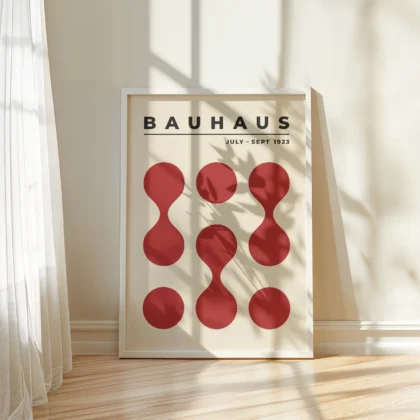 Bauhaus Exhibition 1923 Print – Red Circle Drops