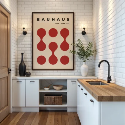 Bauhaus Exhibition 1923 Print – Red Circle Drops
