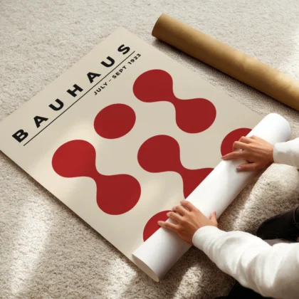 Bauhaus Exhibition 1923 Print – Red Circle Drops