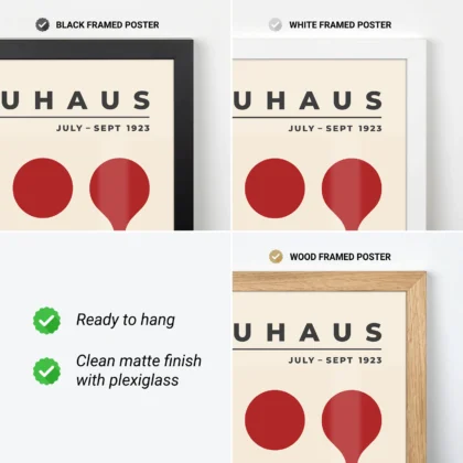 Bauhaus Exhibition 1923 Print – Red Circle Drops