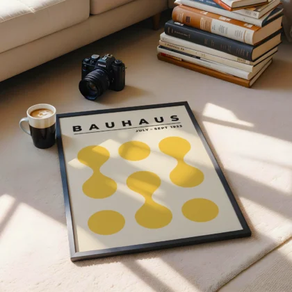 Bauhaus Exhibition 1923 Print – Yellow Circle Drops