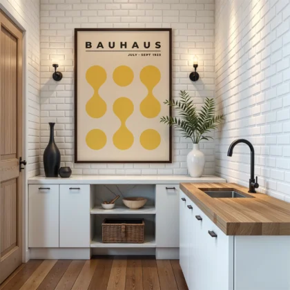 Bauhaus Exhibition 1923 Print – Yellow Circle Drops
