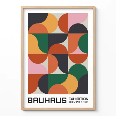 Bauhaus Poster Art – Geometric Wall Print Inspired by 1923