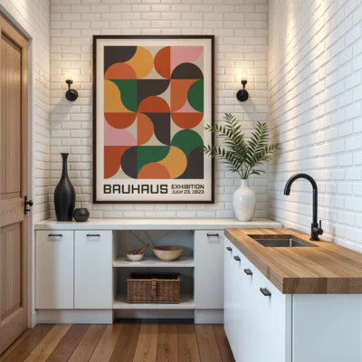 Bauhaus Poster Art – Geometric Wall Print Inspired by 1923