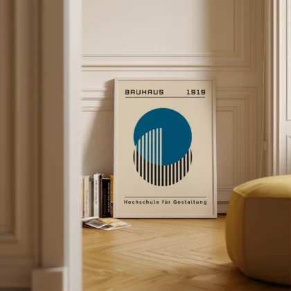 Bauhaus Wandbilder – Blue Circle Harmony