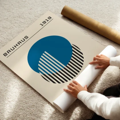 Bauhaus Wandbilder – Blue Circle Harmony