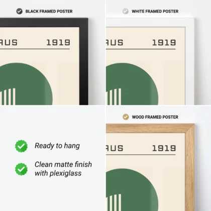 Bauhaus Print – Green Circle Harmony