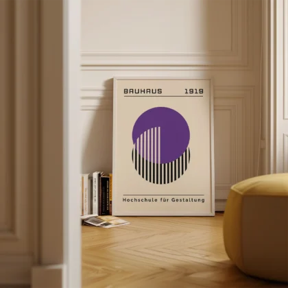Bauhaus Print – Purple Circle Harmony