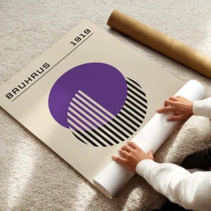Bauhaus Print – Purple Circle Harmony