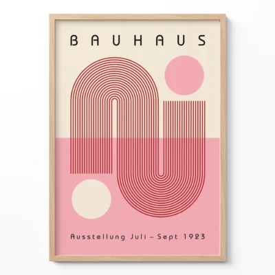 Bauhaus Vintage Poster Winding Path – Retro Art Print