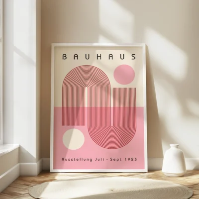 Bauhaus Vintage Poster Winding Path – Retro Art Print