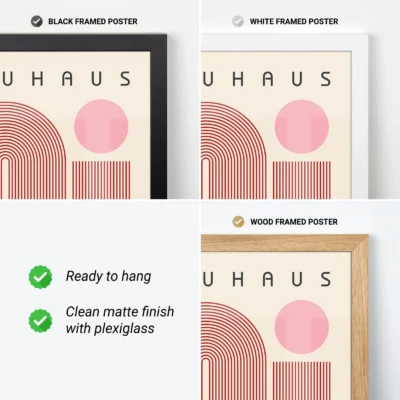 Bauhaus Vintage Poster Winding Path – Retro Art Print