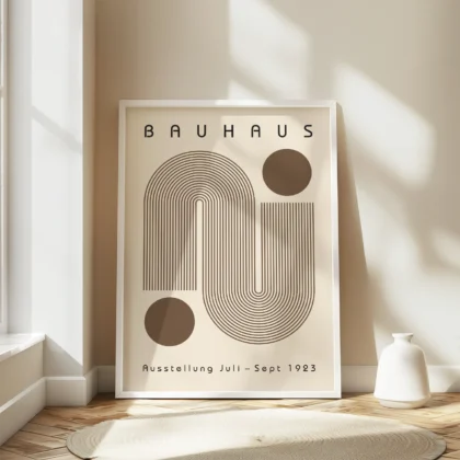 Bauhaus Art Print – Brown Winding Path