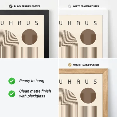 Bauhaus Artwork Poster Brown Winding Path – Modern Art Print