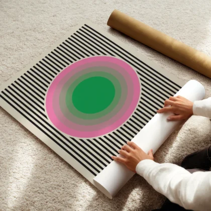 Bauhaus Wandbild – Rosa Aura