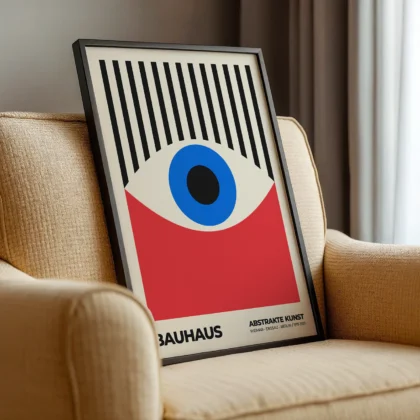 Bauhaus Eye Print – Red