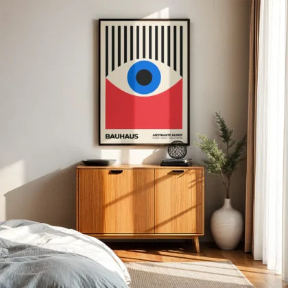 Bauhaus Eye Print – Red