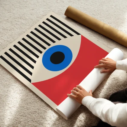 Bauhaus Eye Print – Red