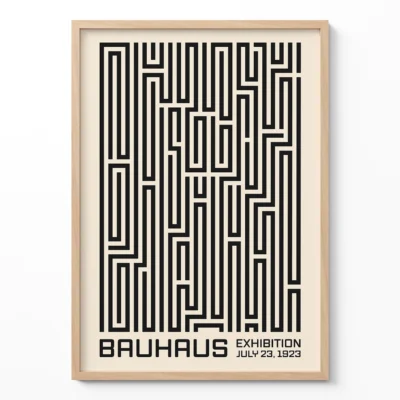 Bauhaus Black Unique Art Print – Abstract Wall Art