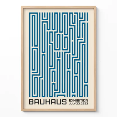 Bauhaus Blue Unique Art Print – Modern Art Print