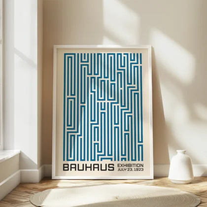 Bauhaus Wandbild – Labyrinth Blau