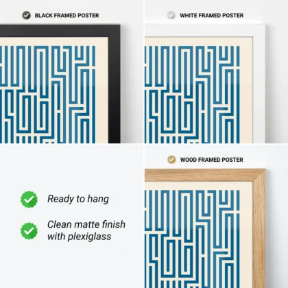 Bauhaus Wandbild – Labyrinth Blau