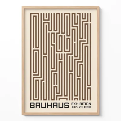 Bauhaus Brown Unique Art Print – Minimalist Wall Art