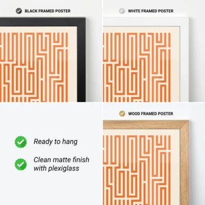 Bauhaus Vintage Poster Art Print Orange – Mid Century Wall Art