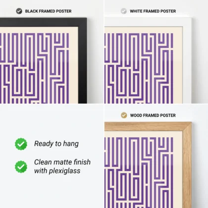 Bauhaus Wandbild – Labyrinth Violett