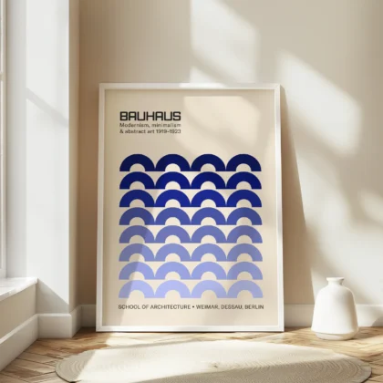 Bauhaus Art Print – Blue Arches