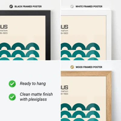 Bauhaus Green Vintage Wall Poster – Modern Retro Print