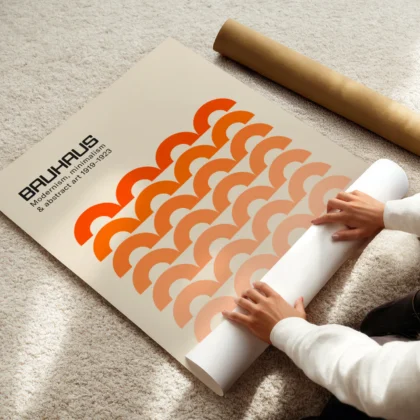 Bauhaus Art Print – Orange Arches