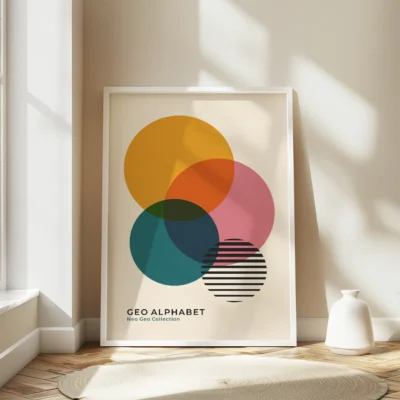 Bauhaus Abstract Art Print – Minimalist Retro Poster
