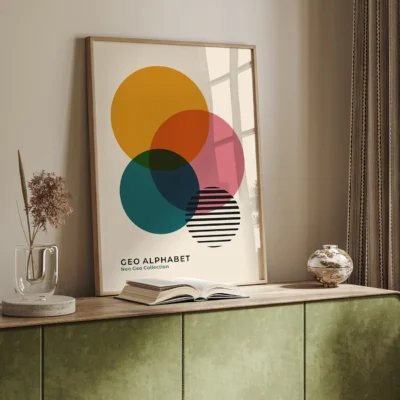 Bauhaus Abstract Art Print – Minimalist Retro Poster