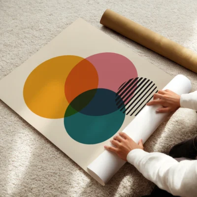 Bauhaus Abstract Art Print – Minimalist Retro Poster