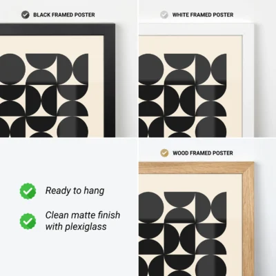 Bauhaus Print Upset Circles Black – Minimalist Wall Art Poster