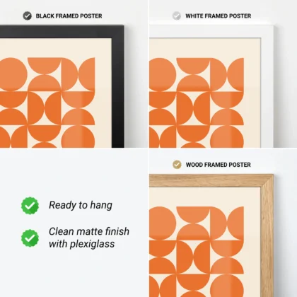 Bauhaus Art Print – Orange Circles Balance