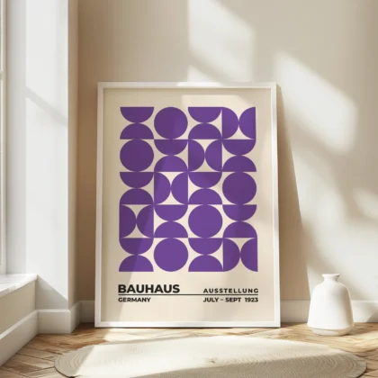 Bauhaus Wandbild – Formenharmonie Violett