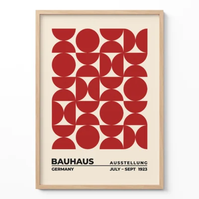 Bauhaus Art Print – Red Circles Balance