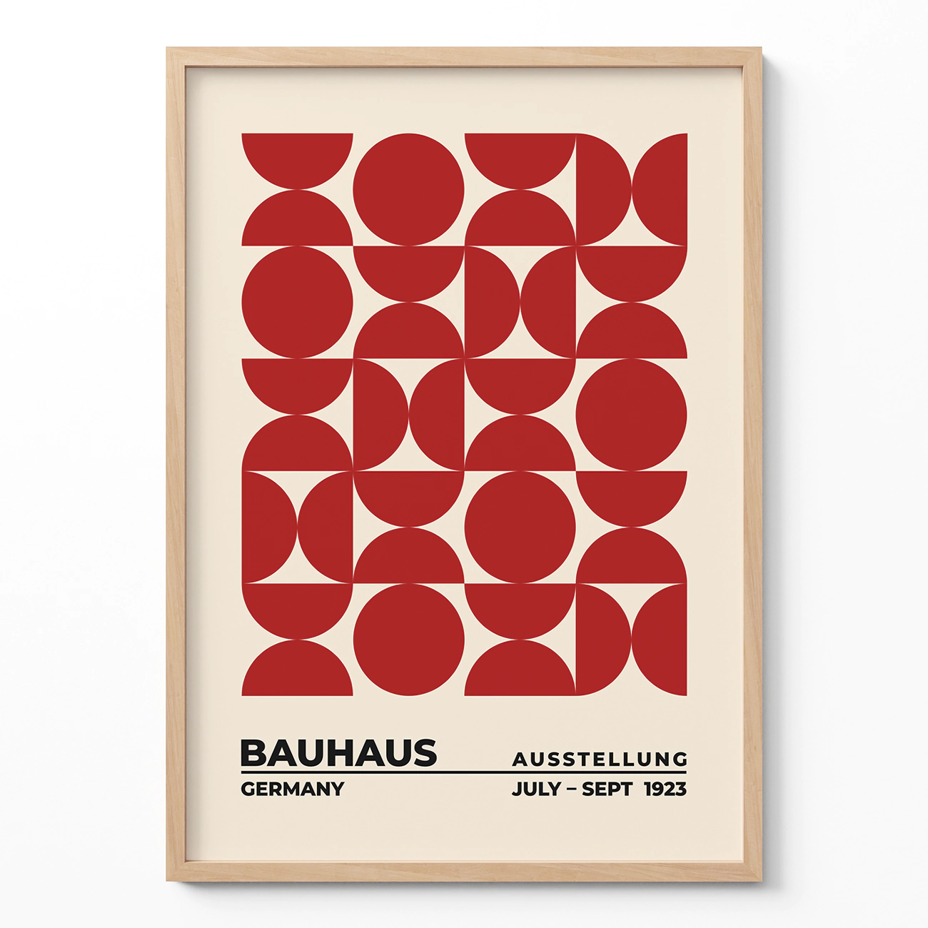 Bauhaus Art Print – Red Circles Balance