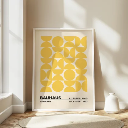 Bauhaus Wandbild – Formenharmonie Gelb