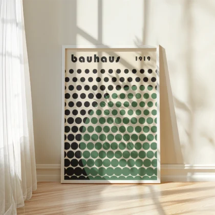 Bauhaus paveikslas – Žalių apskritimų lietus